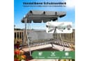 GVDV 3-Personen-Verandaschaukel mit verstellbarem Sonnendach und Stahlrahmen Bild 1