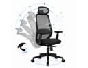 ProtoArc EC200 Bürostuhl Ergonomisch Schwarz mit Lendenstütze Bild 1