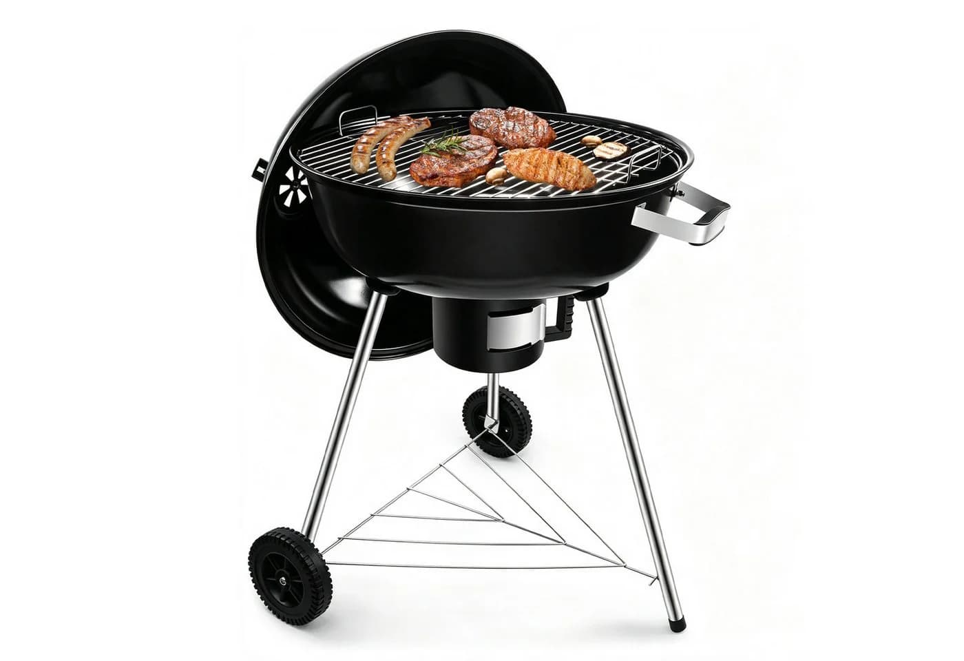 SunJas Kugelgrill Ø54cm mit Rädern & Deckel - Bild 2