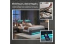 PXloue Polsterbett LED mit Stauraum und Ladeanschluss Grau Bild 1