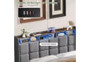PXloue Polsterbett LED mit Stauraum und Ladeanschluss Grau Bild 3