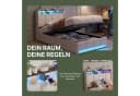 PXloue Polsterbett LED mit Stauraum Beige Samt Bild 4
