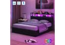 Simurq Polsterbett 160x200 cm mit LED und Stauraum Bild 2