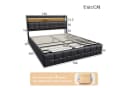 Simurq Polsterbett 160x200 cm mit LED und Stauraum Bild 5
