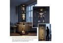NMCXXO Glasvitrine mit LED-Beleuchtung, modern, 4-lagig, Schwarz Bild 1