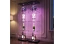 NMCXXO Glasvitrine mit LED-Beleuchtung, modern, 4-lagig, Schwarz Bild 2