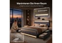 PXloue Polsterbett LED mit Stauraum und Schubladen Grau Bild 1