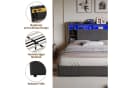 Simurq Polsterbett 160x200 grau mit LED, USB & 4 Schubladen Bild 5