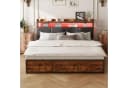 Simurq Polsterbett 180x200 cm mit LED & Stauraum Bild 1