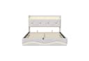 Simurq Polsterbett 160x200 cm Beige mit LED und Stauraum Bild 4