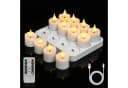 kisidus LED-Teelichter 12er Set Wiederaufladbar mit Fernbedienung Bild 2