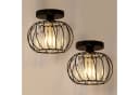 LOHAS-LED Deckenleuchte 2er-Set Kristall Schwarz E26 Bild 4