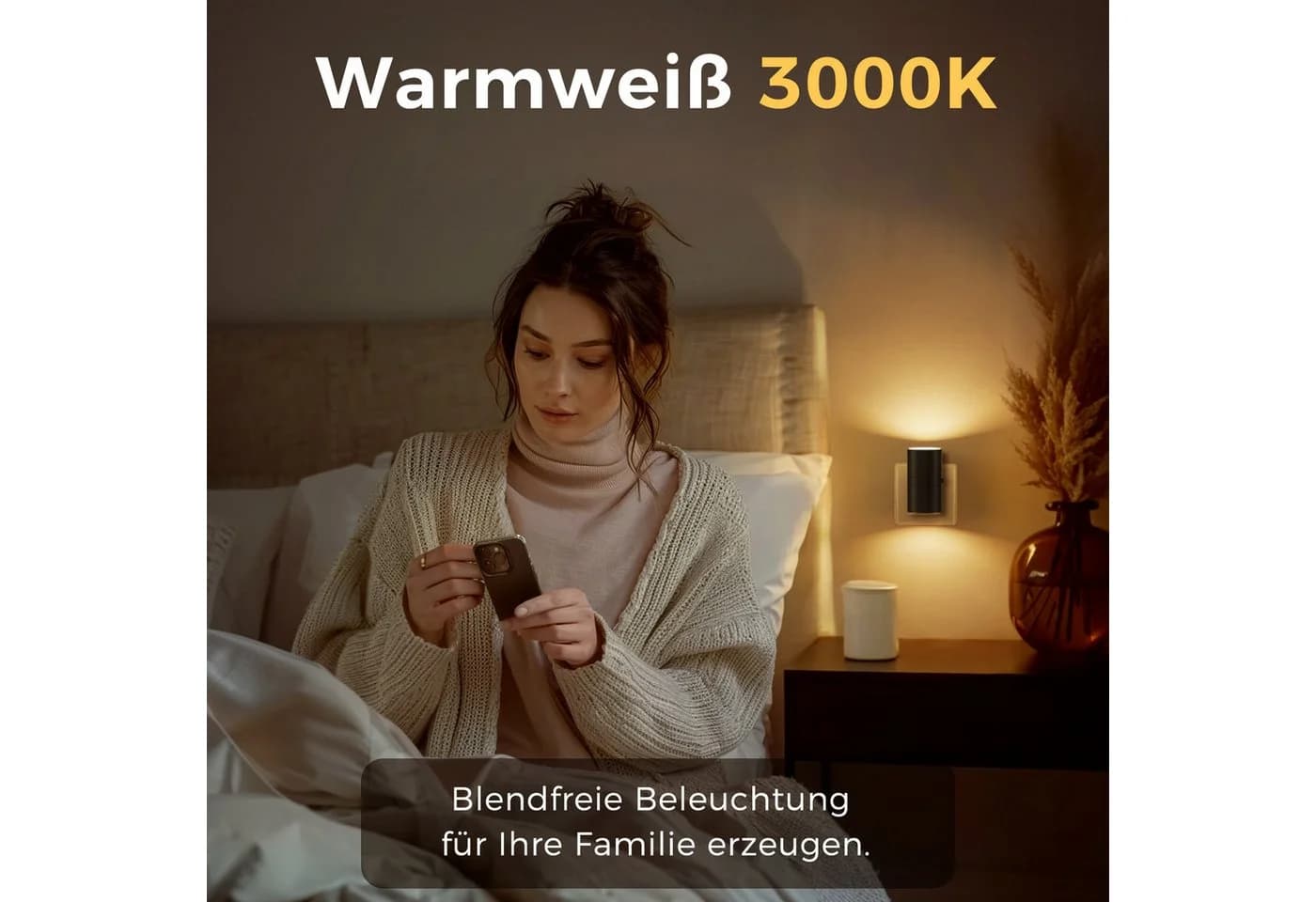 LOHAS-LED Nachtlicht Schwarz Dimmbar mit Dämmerungssensor 2er-Set - Bild 5