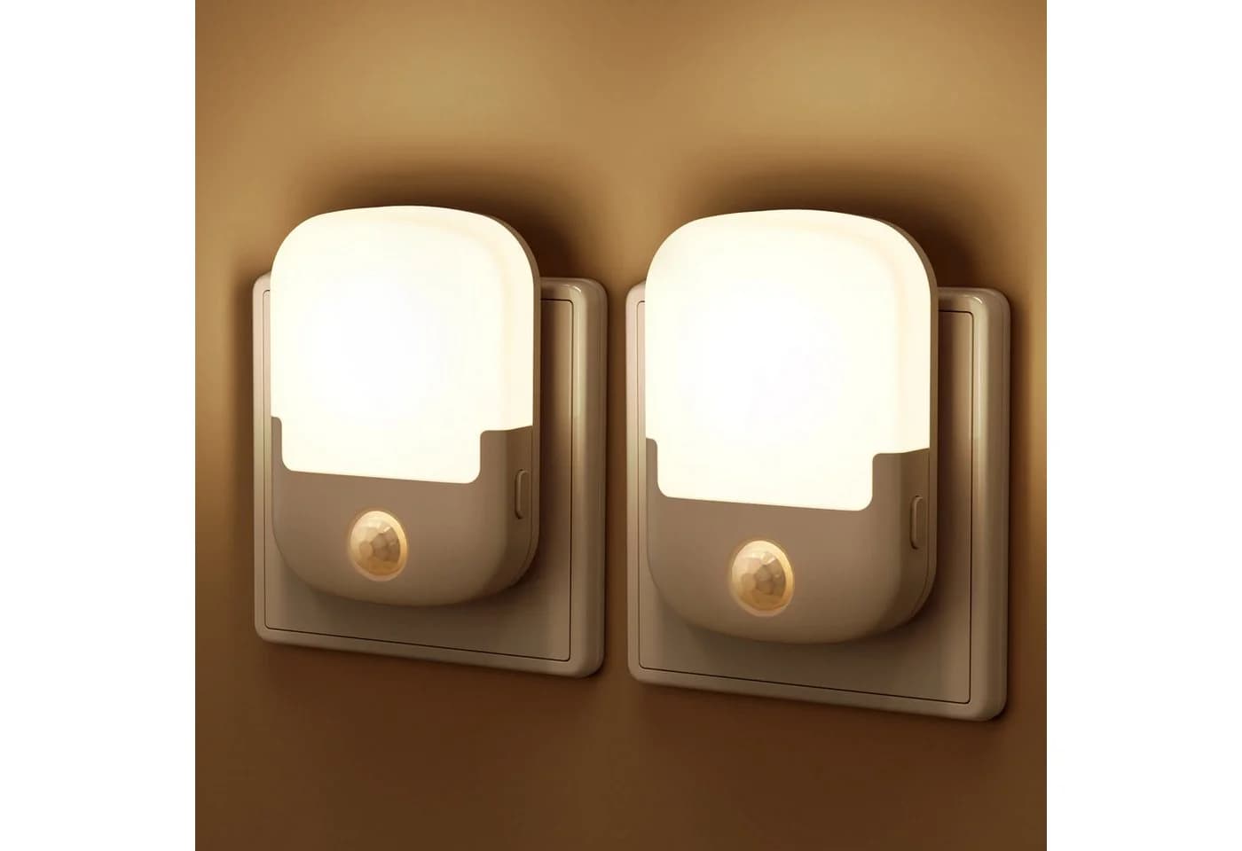 LOHAS-LED Nachtlicht „Lumi“ 3-seitig dimmbar mit Sensor Weiß 2er-Set - Bild 2