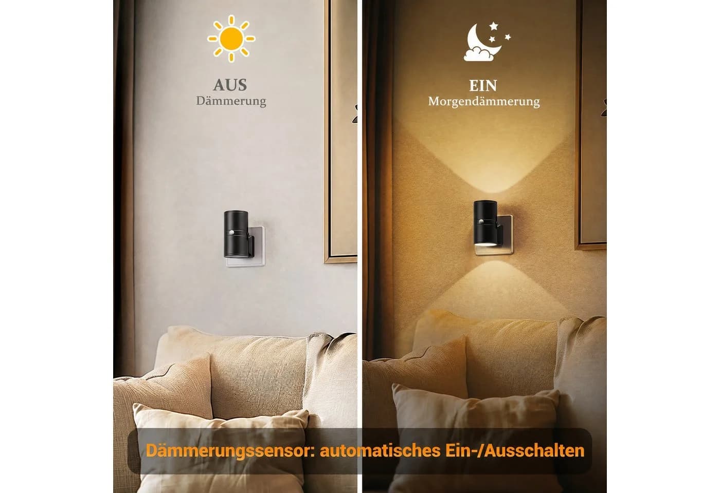 LOHAS-LED Stecknachtlicht Schwarz mit Bewegungssensor & Dimmung - Bild 4