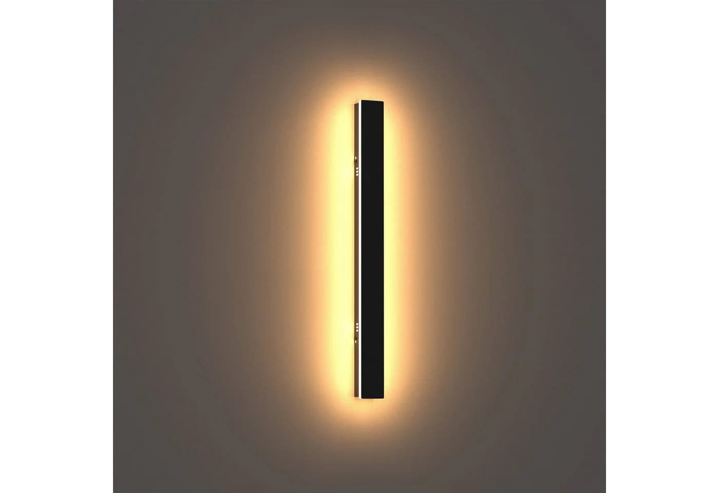 LOHAS-LED Außen-Wandleuchte 60 cm Schwarz IP67 LED Warmweiß - Bild 2