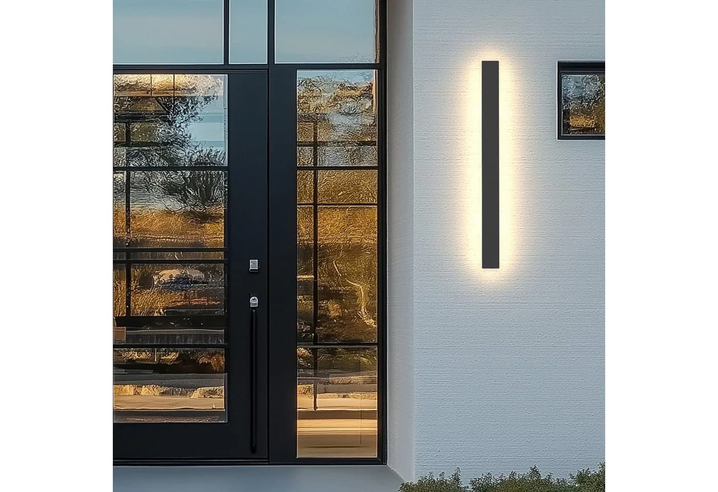 LOHAS-LED Außen-Wandleuchte 60 cm Schwarz IP67 LED Warmweiß - Bild 4