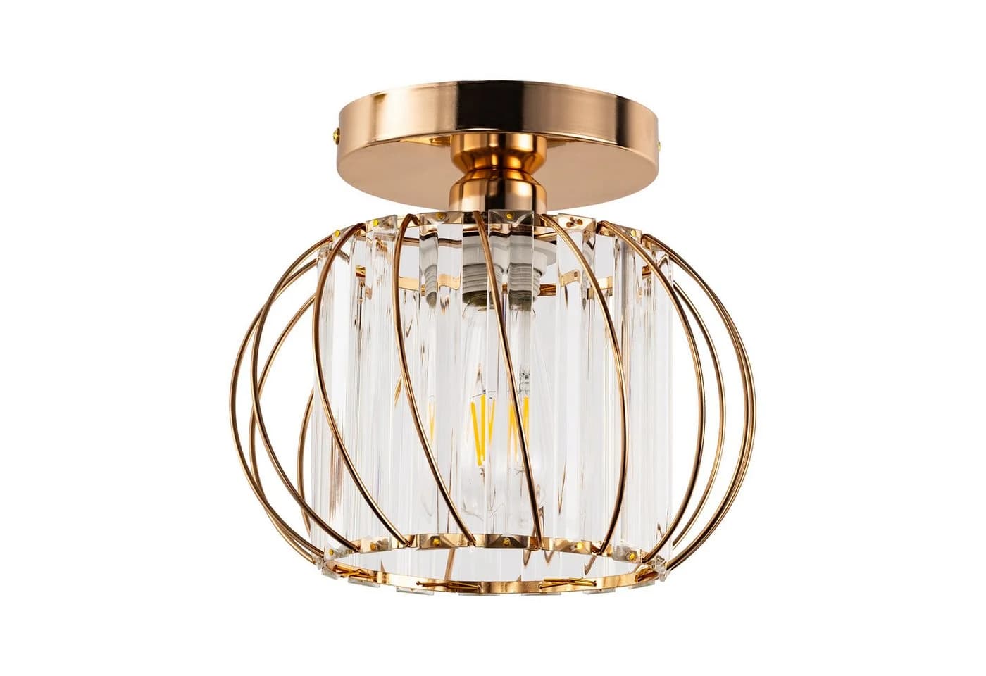 LOHAS-LED Deckenleuchte Kristall E27 Gold Schwarz - Bild 3