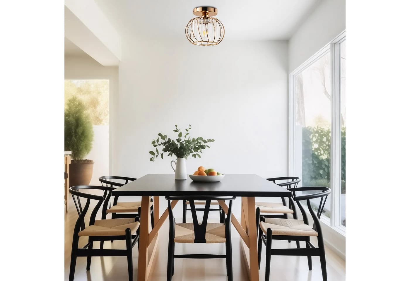 LOHAS-LED Deckenleuchte Kristall E27 Gold Schwarz - Bild 5