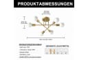 LOHAS-LED 6-flammige Deckenleuchte Metall Kupfer-Optik E27 Bild 1
