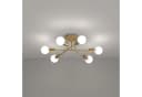 LOHAS-LED 6-flammige Deckenleuchte Metall Kupfer-Optik E27 Bild 2
