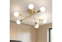 LOHAS-LED 6-flammige Deckenleuchte Metall Kupfer-Optik E27 Bild 4