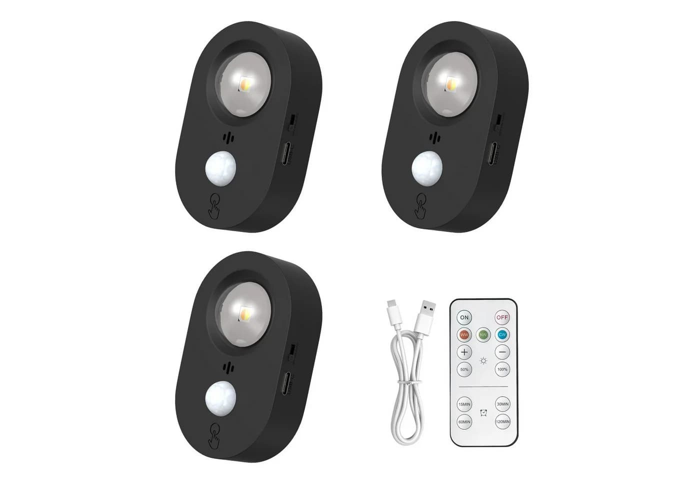 LOHAS-LED Schrankleuchte 3er Set mit Bewegungsmelder & Fernbedienung - Bild 3