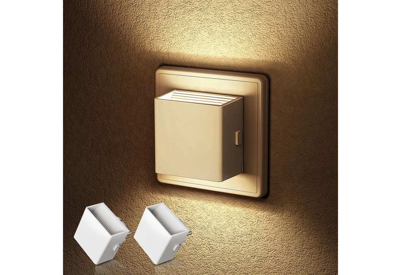 LOHAS-LED Nachtlicht Quadrat 2er-Set Weiß Dimmbar mit Dämmerungssensor - Bild 3