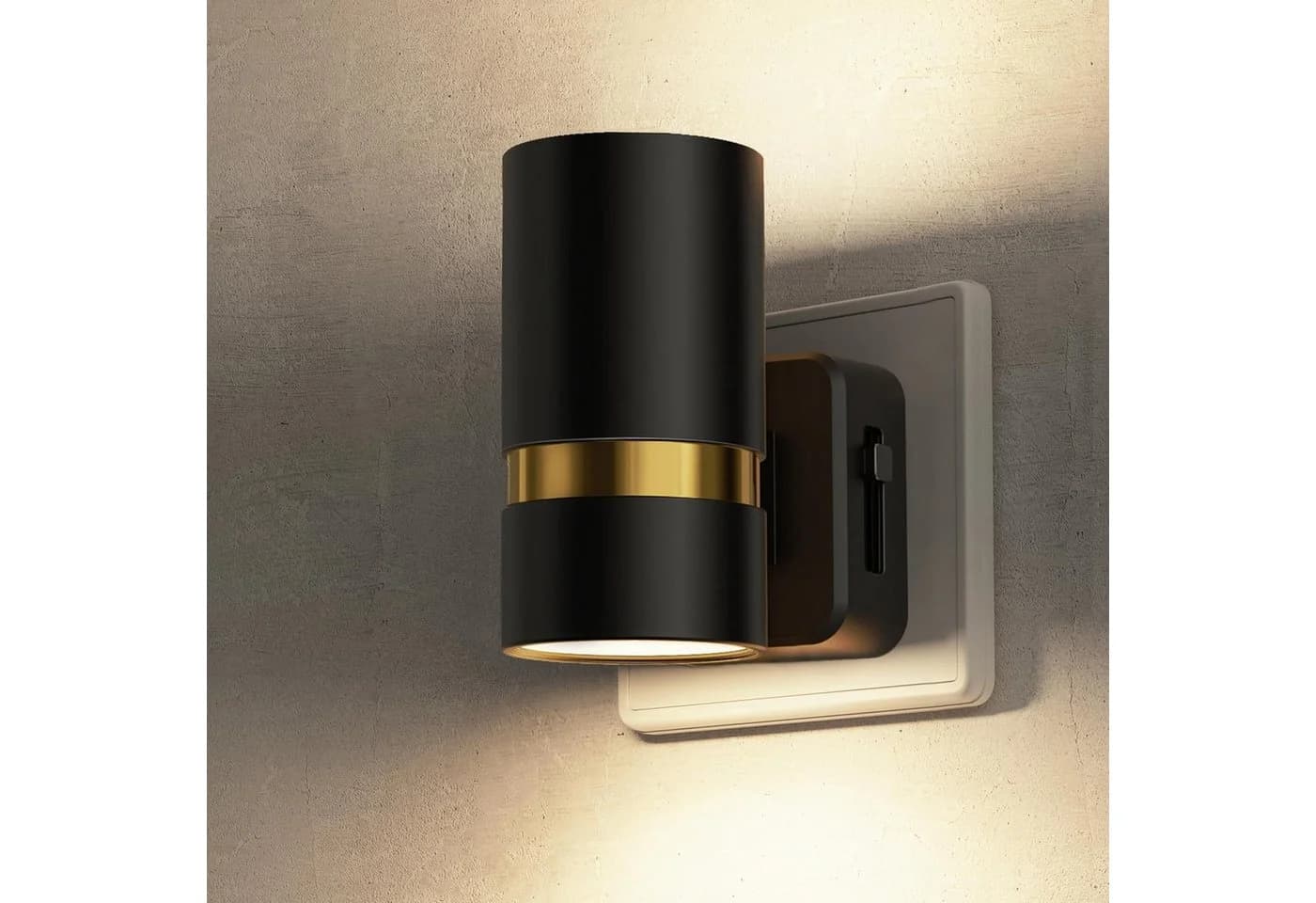 LOHAS-LED Nachtlicht 2er-Set Schwarz/Gold mit Dämmerungssensor - Bild 3