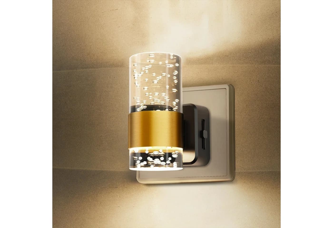 LOHAS-LED Nachtlicht 2er Set Gold Transparent Dimmbar - Bild 4