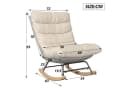 Simurq Schaukelstuhl Beige 5-fach verstellbare Rückenlehne Bild 1