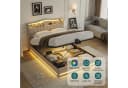 Furnishings Home Polsterbett mit LED, Bettkasten & Ladefunktion Beige Bild 1