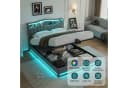 Furnishings Home Polsterbett Grau mit LED und Bettkasten Bild 1
