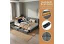 Furnishings Home LED Polsterbett Grau mit Schubladen und Steckdose Bild 3