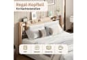 Gdood Polsterbett Doppelbett LED Stauraumbett Beige PU Bild 3