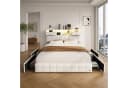 Furnishings Home Polsterbett mit LED und Stauraum Beige Bild 2