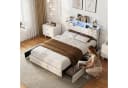 Furnishings Home Polsterbett mit LED und Stauraum Beige Bild 3