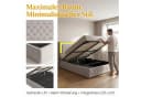 NMCXXO Polsterbett Beige mit LED und Bettkasten Bild 4