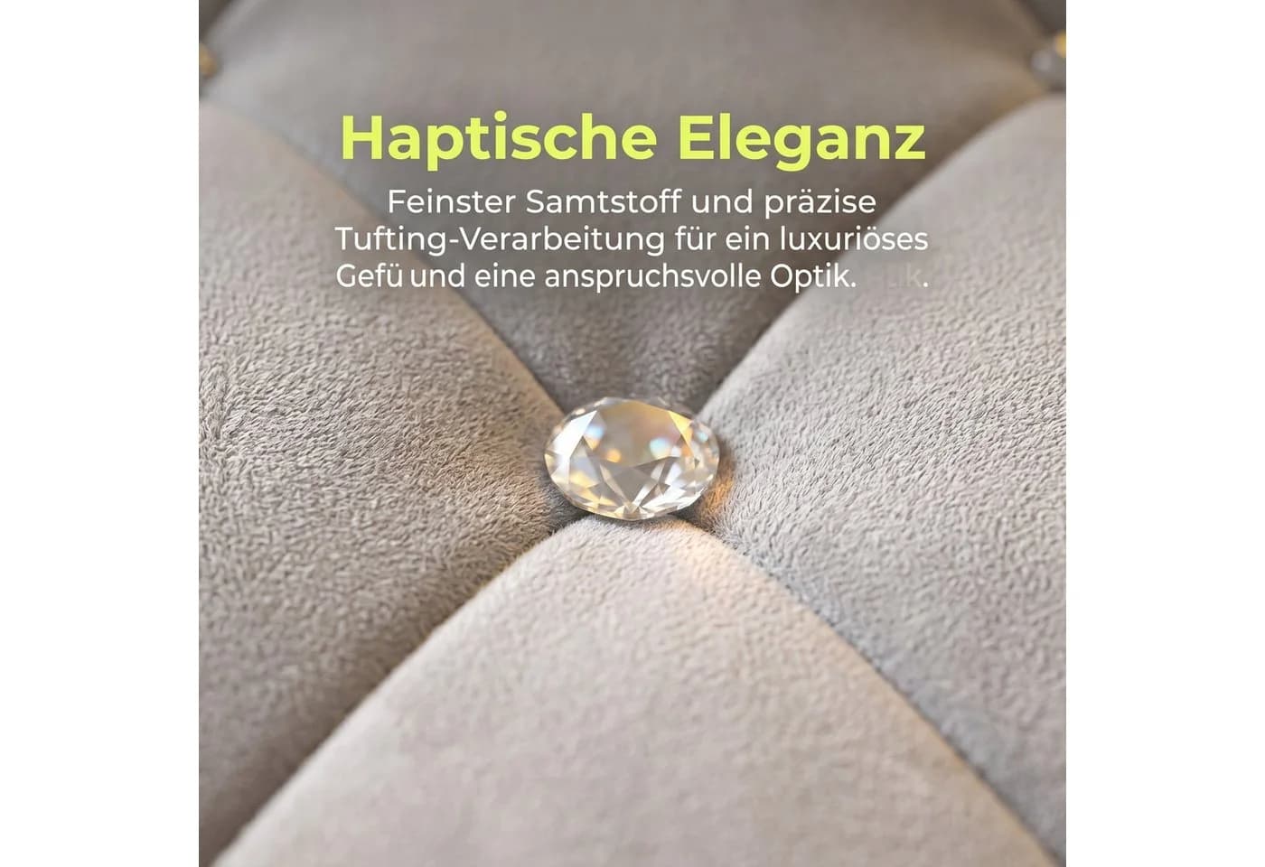 NMCXXO Polsterbett Beige mit LED und Bettkasten - Bild 5
