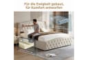 NMCXXO Polsterbett 140x200 Beige Samt Bettkasten Bild 4