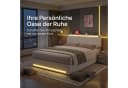 PXloue Polsterbett Modernes mit LED-Beleuchtung und Bettkasten Beige Bild 5