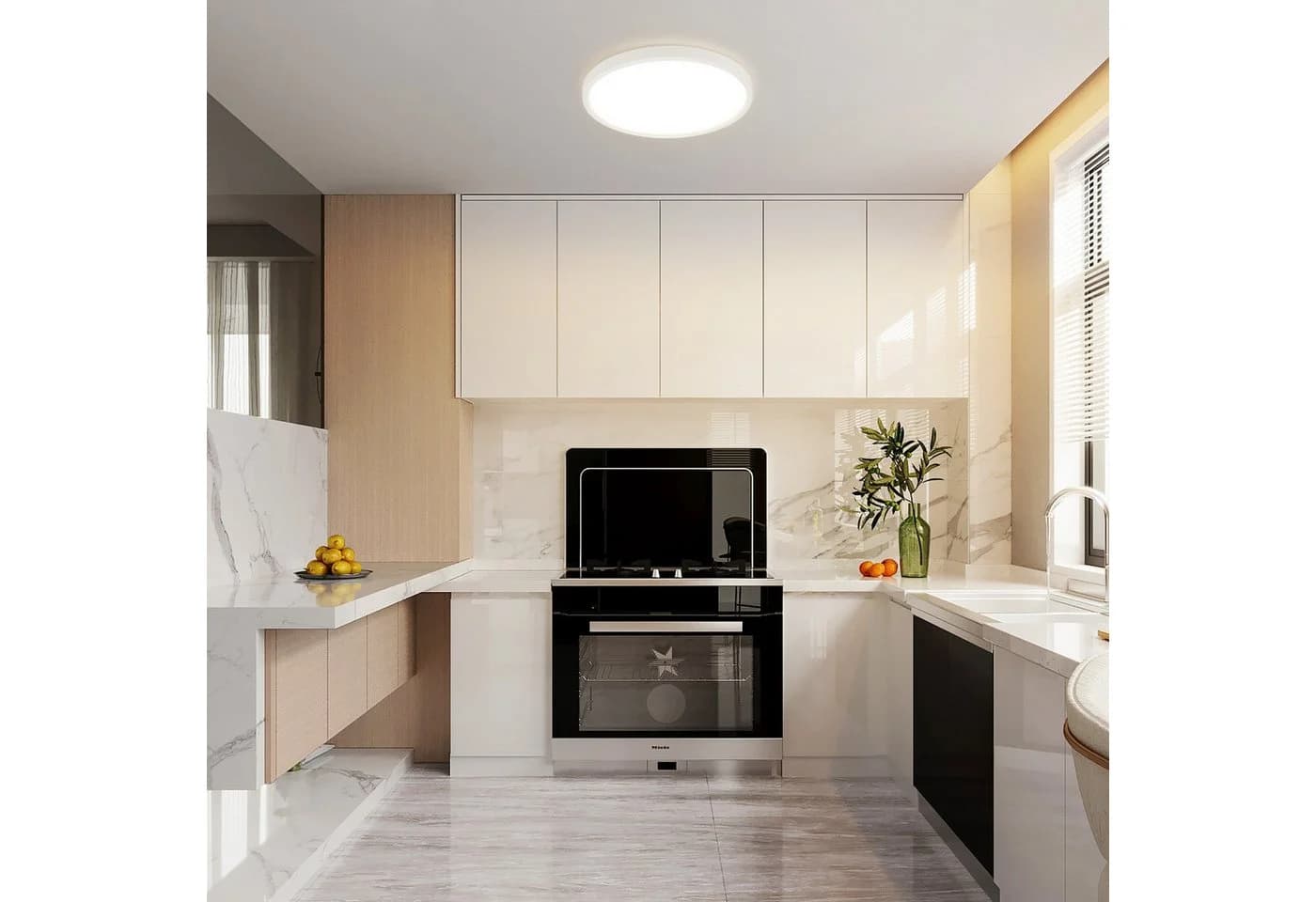 ZMH LED Deckenleuchte Rund Weiß Modern Augenschonend - Bild 4