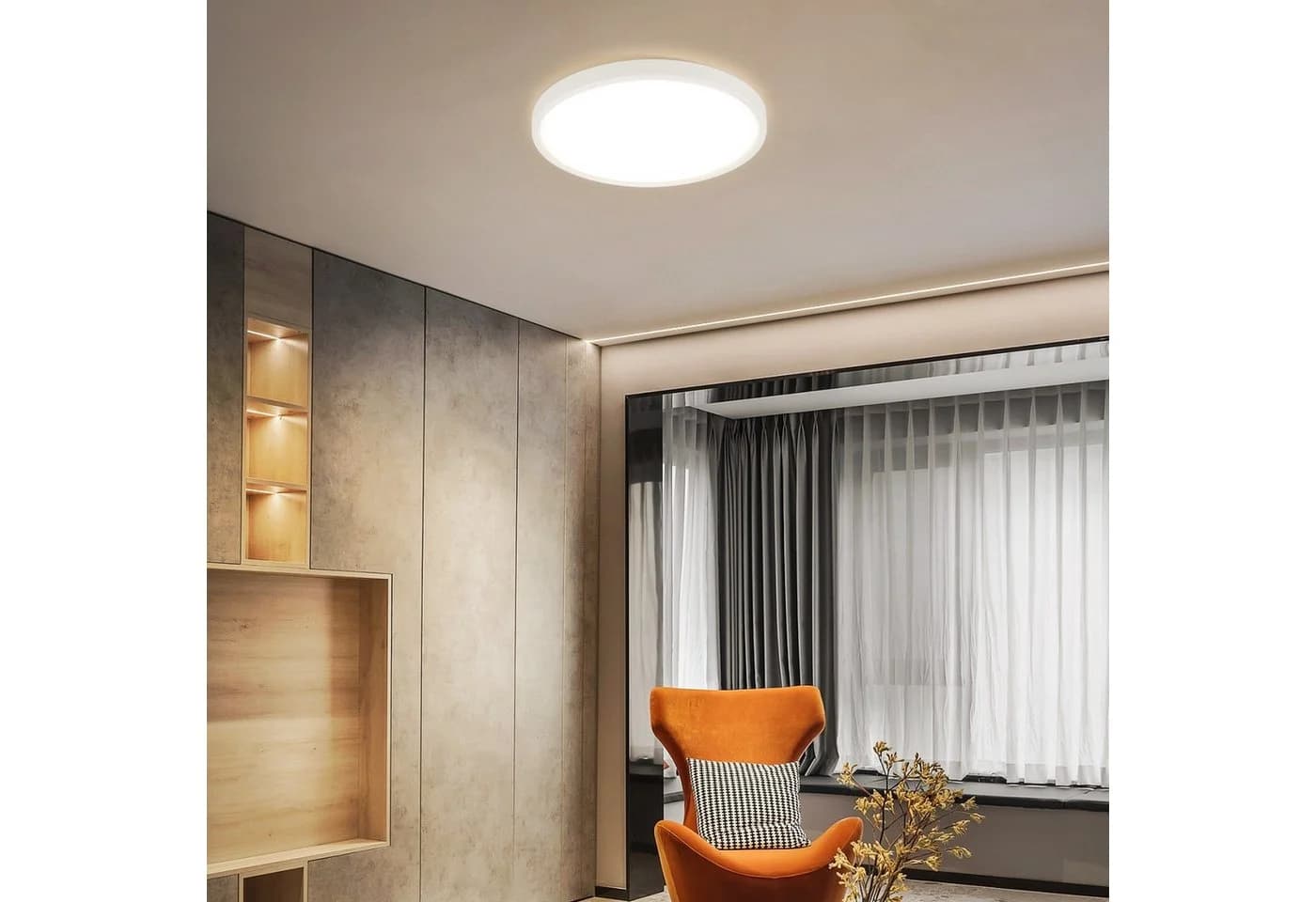 ZMH LED Deckenleuchte Rund Weiß Modern Augenschonend - Bild 5