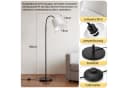 ZMH Stehlampe Modern E27 360° drehbar mattschwarz/beige Bild 1