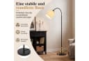 ZMH Stehlampe Modern E27 360° drehbar mattschwarz/beige Bild 4