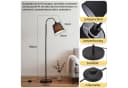 ZMH Stehlampe Schwarz E27 160 cm mit Fußschalter und verstellbarem Arm Bild 4