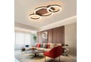 ZMH LED Deckenleuchte 3-Ringe Schwarz Holzoptik 21W Warmweiß Bild 5