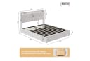 Furnishings Home Polsterbett mit LED, Stauraum & USB-Anschluss Beige Bild 5