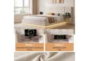 Furnishings Home Polsterbett 140x200 cm mit LED Licht und Bettkasten Beige Bild 3