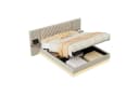 Furnishings Home Polsterbett 140x200 cm mit LED Licht und Bettkasten Beige Bild 4